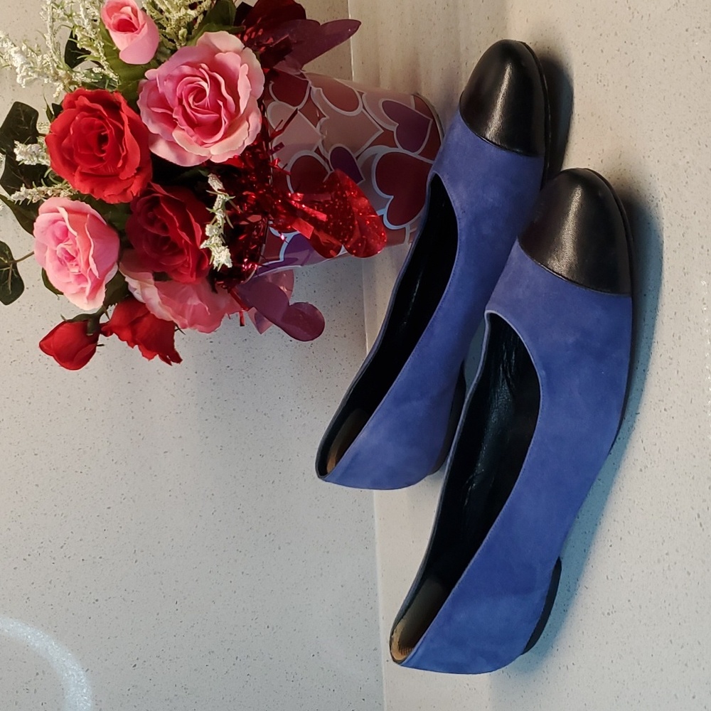 DELMAN suede leather flats (sz 10)